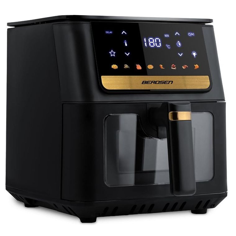 Berdsen, frytkownica beztłuszczowa, air fryer, 1700W, czarny, 6,5l, BD-655