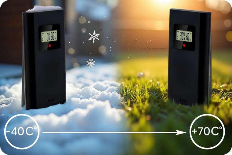 Berdsen, stacja pogodowa z wyświetlaczem BD-912, czarna