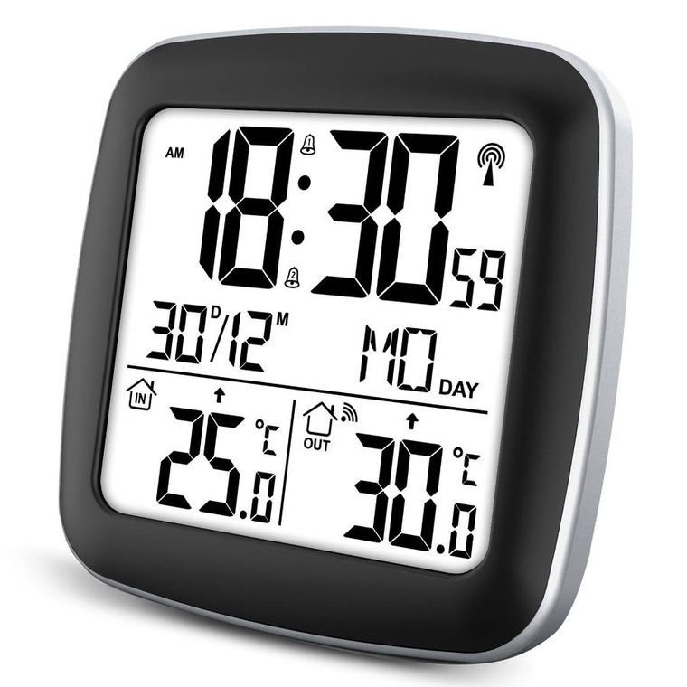 Berdsen, stacja pogodowa z wyświetlaczem, srebrna