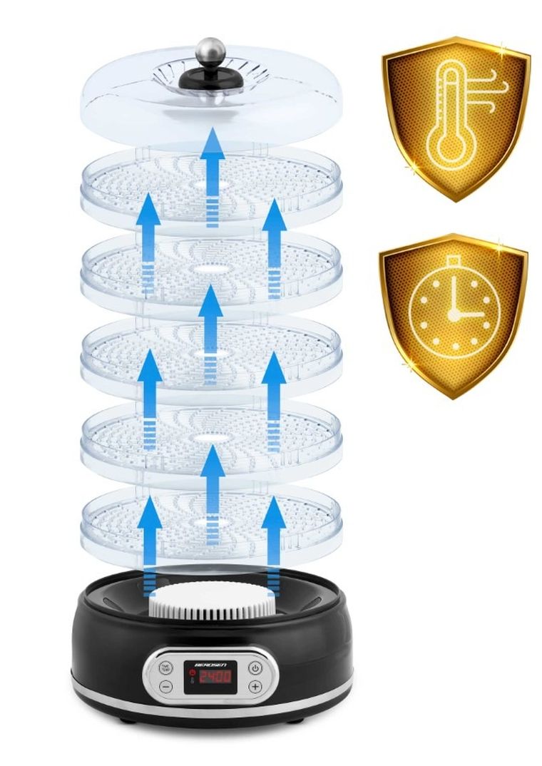 Berdsen, suszarka spożywcza do grzybów i owoców, 400W 10L