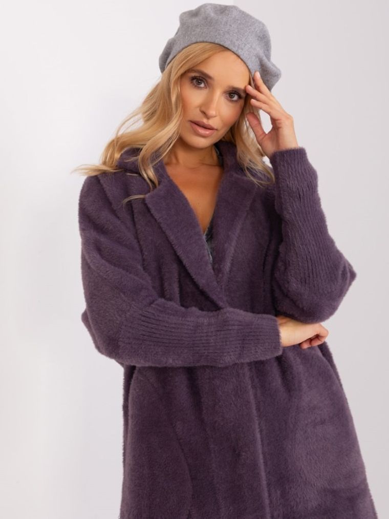 Beret damski, szary, Italy Moda