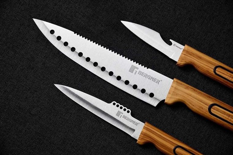 Bergner, Charcoal, zestaw noży kuchennych
