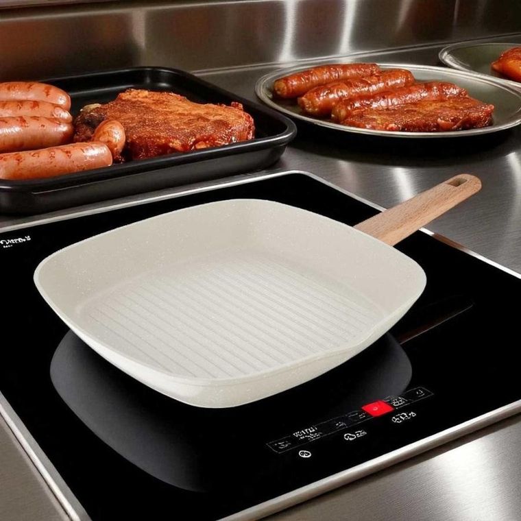 Bergner, Naturally, patelnia marmurkowa grillowa, 28 cm