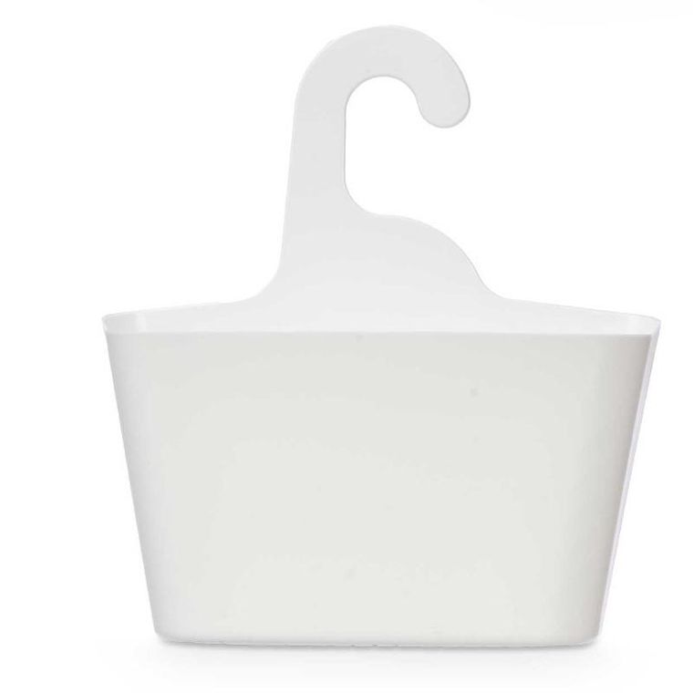 Berilo, biały koszyk pod prysznic, 14,5-28-31,5 cm