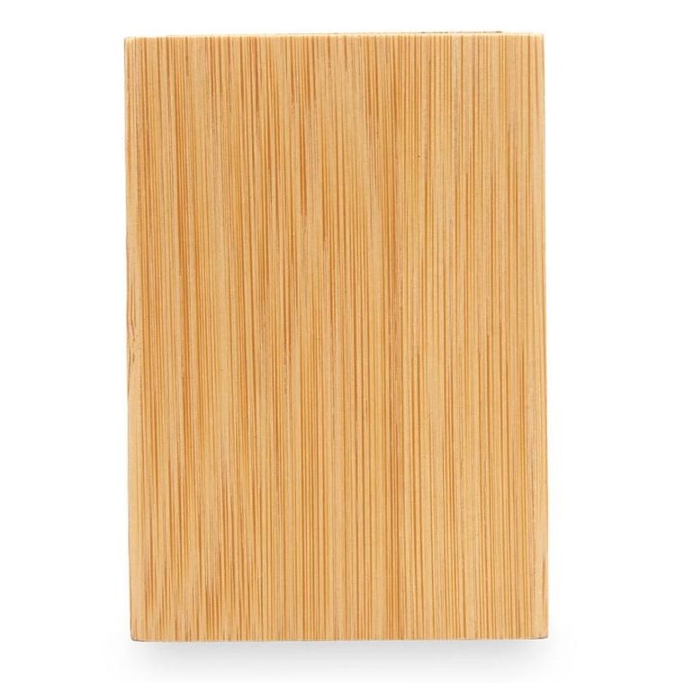 Berilo, kubek na szczoteczki do zębów, kwadratowy, bambusowy, 6,8-6,8-9,7 cm