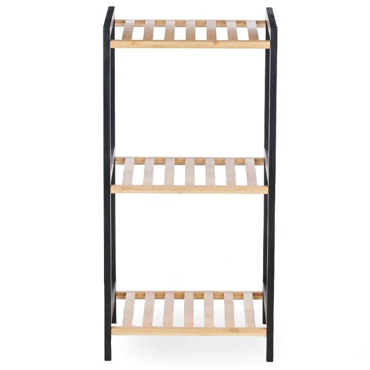 Berilo, Square, wąski regał bambusowy, 35-30-70 cm