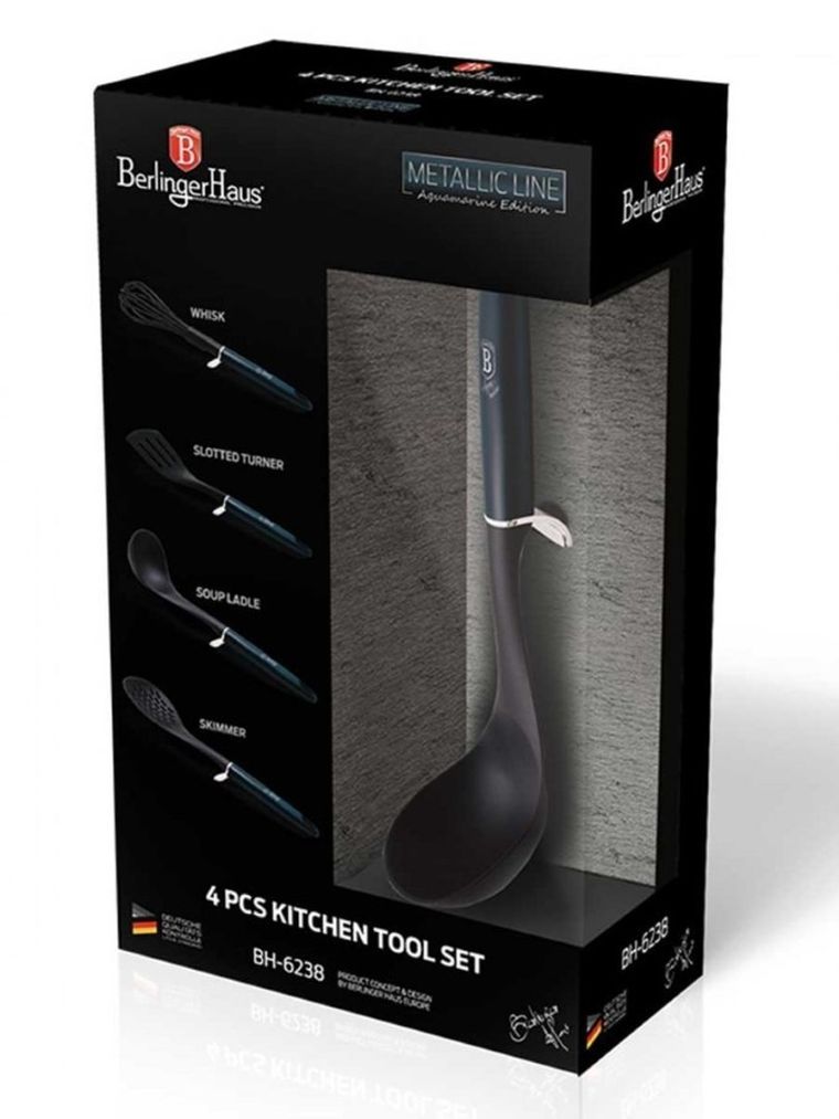 Berlinger Haus, Aquamarine, zestaw przyborów kuchennych, 4 elementy