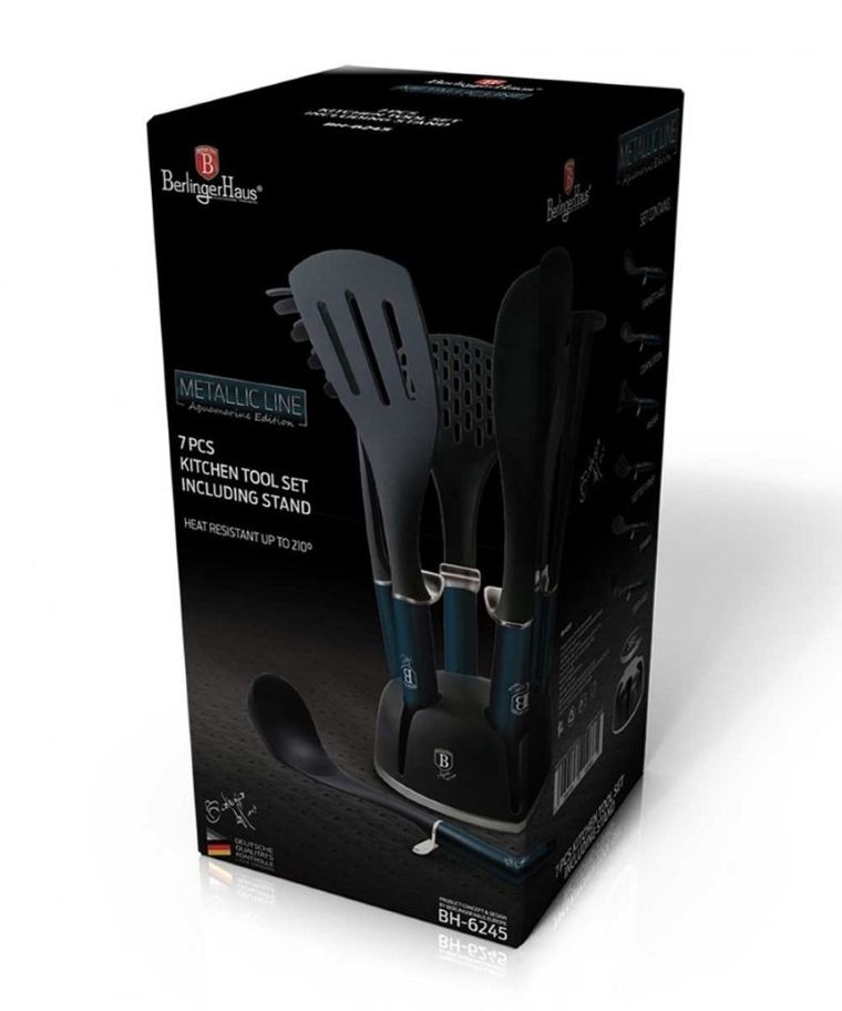 Berlinger Haus, Aquamarine, zestaw przyborów kuchennych, 7 elementów