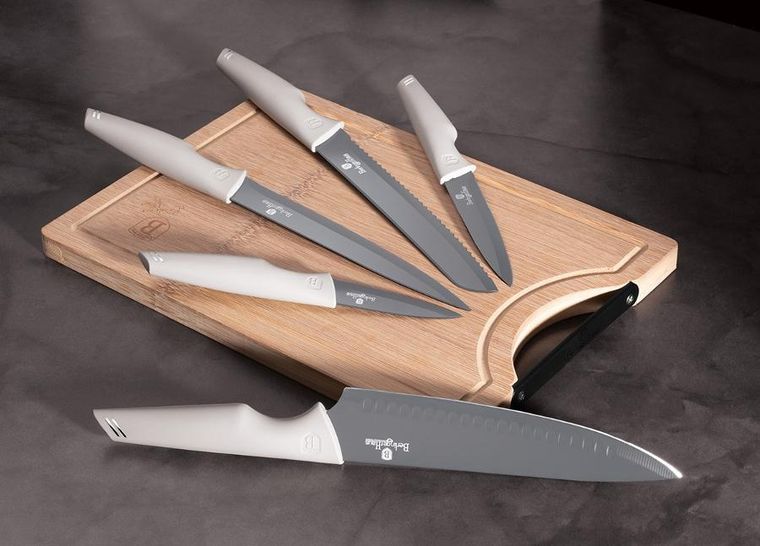 Berlinger Haus, Aspen, zestaw 5 noży kuchennych z deską