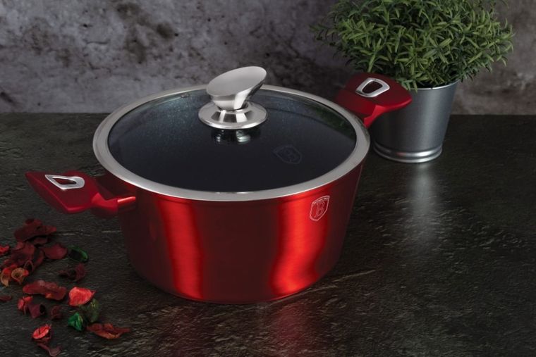 Berlinger Haus, Burgundy, komplet garnków z akcesoriami, 10 elementów