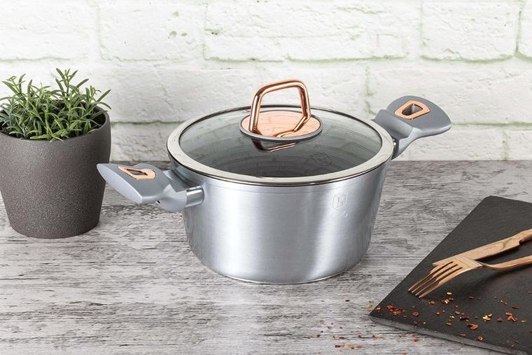 Berlinger Haus, Moonlight, zestaw: garnek z pokrywą + patelnia, 4 elementy