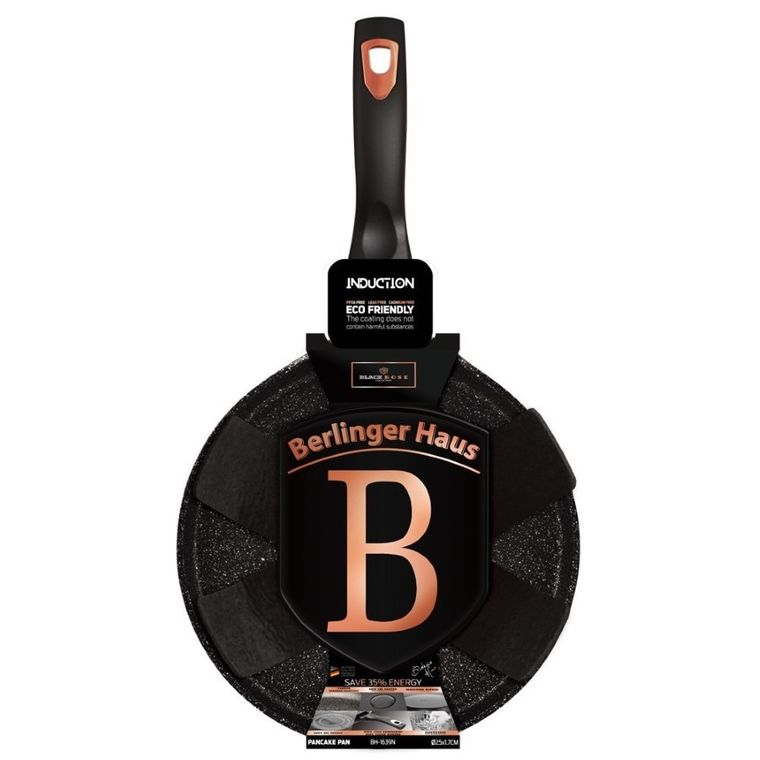 Berlinger Haus, patelnia granitowa do naleśników, Black Rose, 25 cm