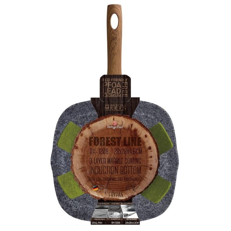 Berlinger Haus, patelnia grillowa granitowa, Forest Line, 28-28 cm