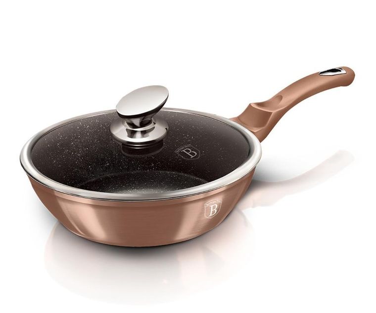 Berlinger Haus, Rose Gold, patelnia granitowa, 24 cm