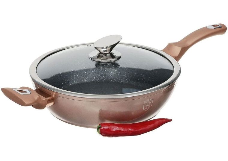 Berlinger Haus, Rose Gold, patelnia granitowa, 28 cm