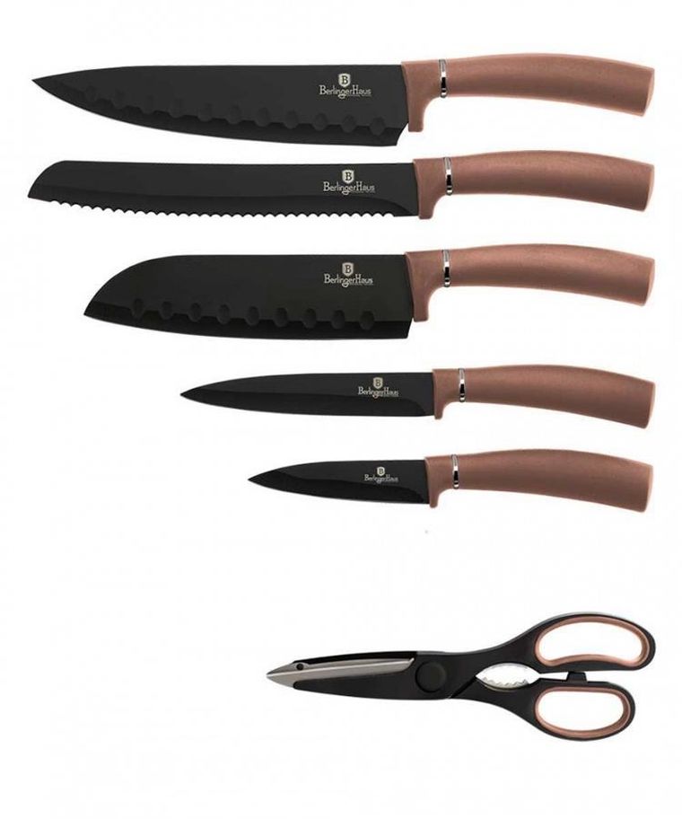 Berlinger Haus, Rose Gold, zestaw noży, 7 elementów
