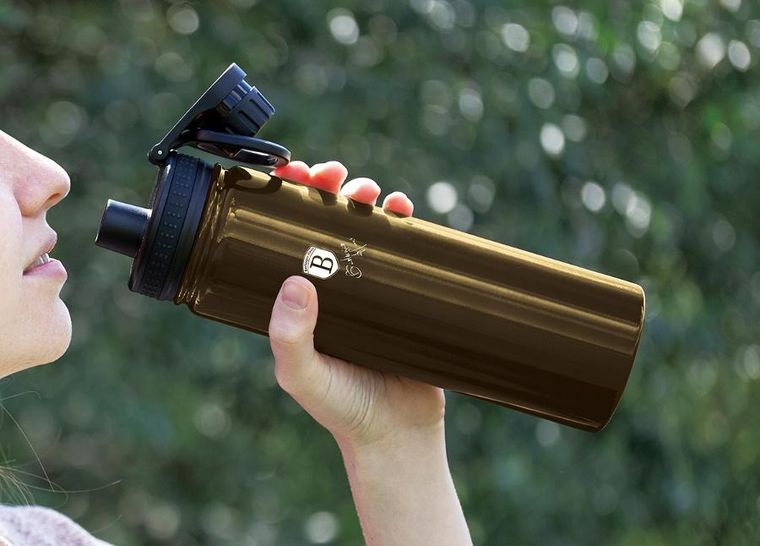 Berlinger Haus, Shiny Black, sportowa butelka, 720 ml, BH-7770