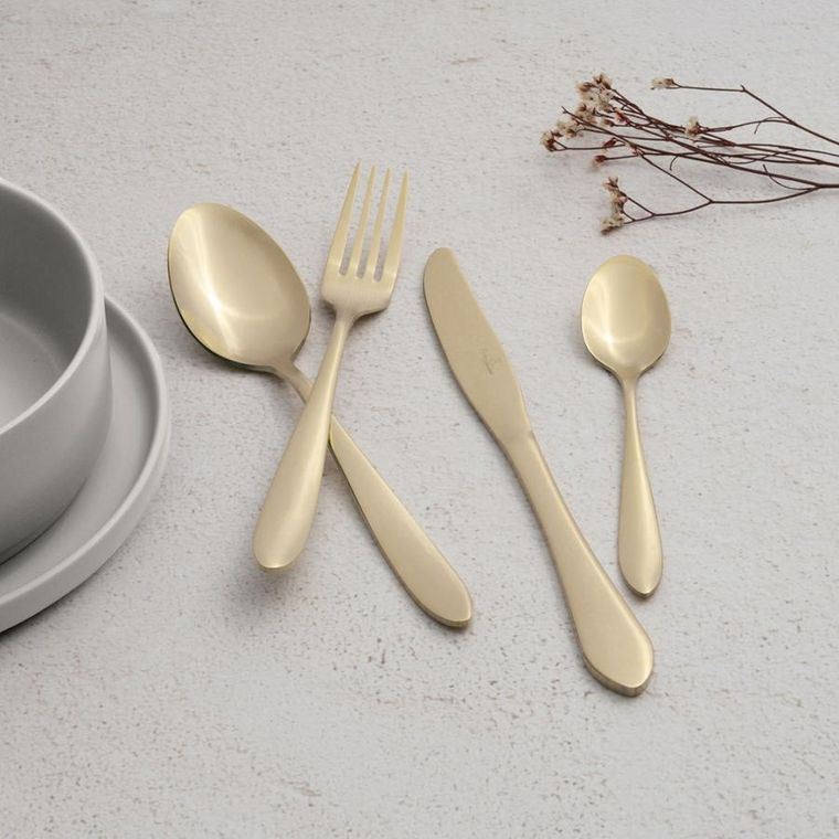 Berlinger Haus, sztućce satyna, champagne, 24 elementy