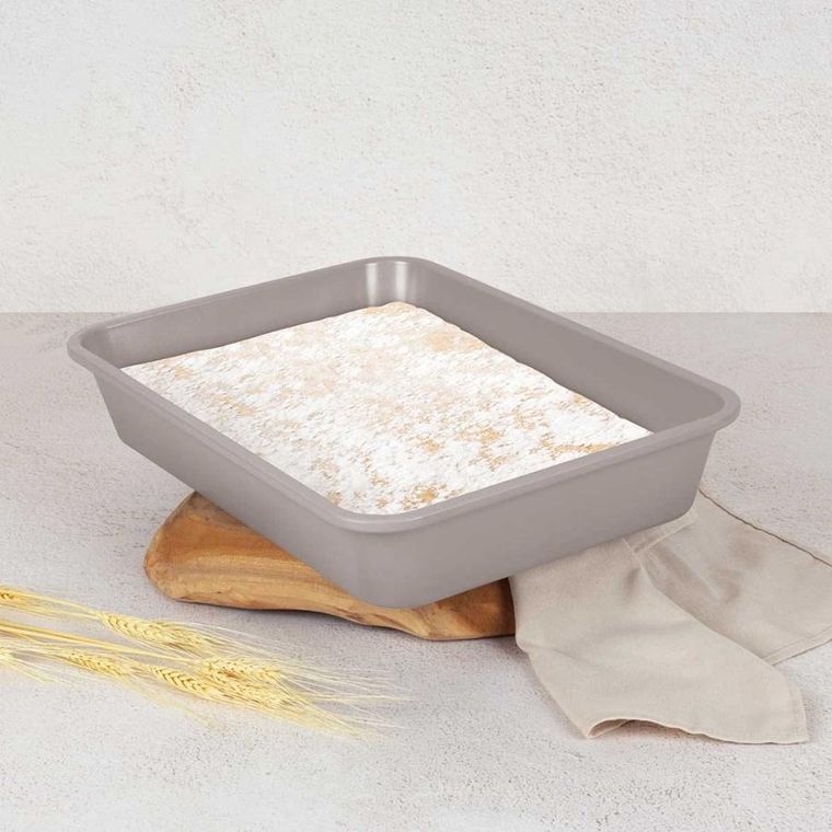 Berlinger Haus, Taupe, brytfanna, forma, tytanowa, 40-28 cm