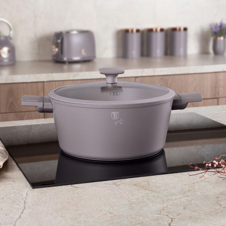 Berlinger Haus, Taupe, garnek tytanowy z pokrywą, 6.1l