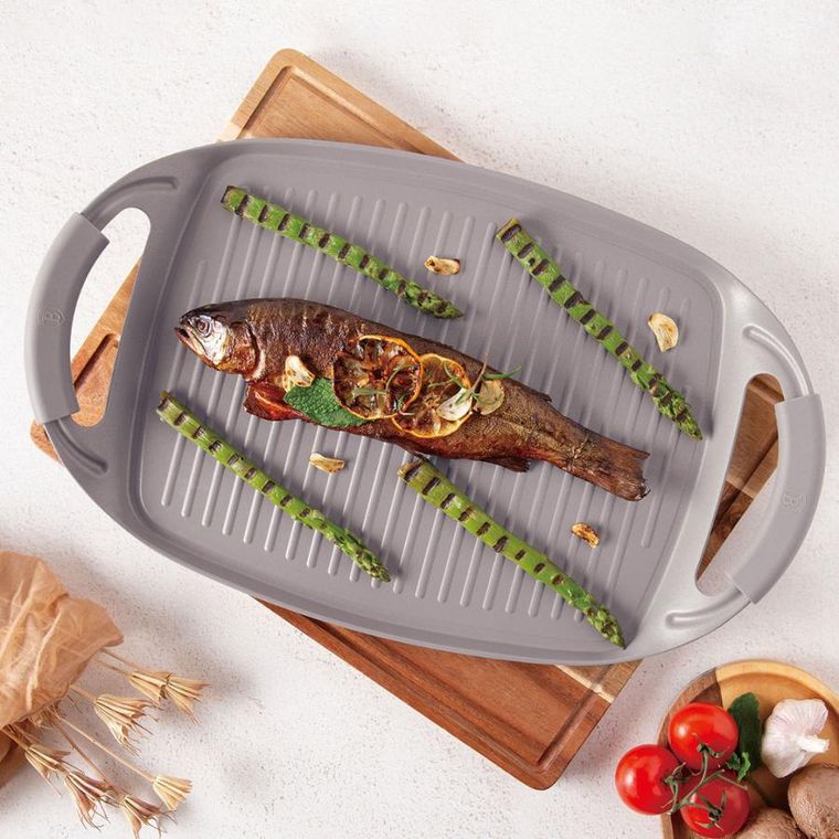 Berlinger Haus, Taupe, płyta grillowa tytanowa, 47 cm