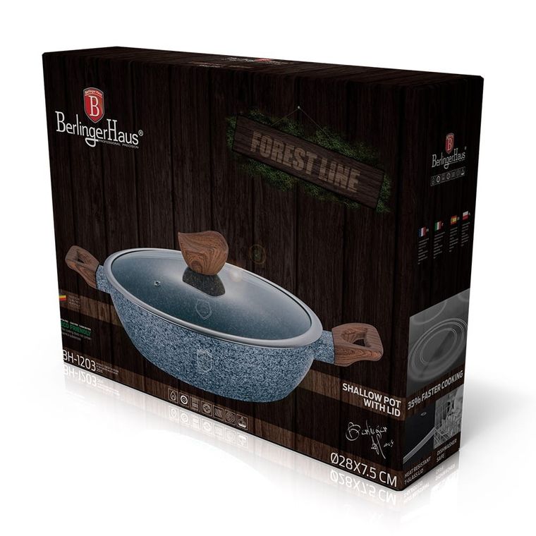 Berlinger Haus, wok granitowy, 28 cm, 3.8l, Forest Line