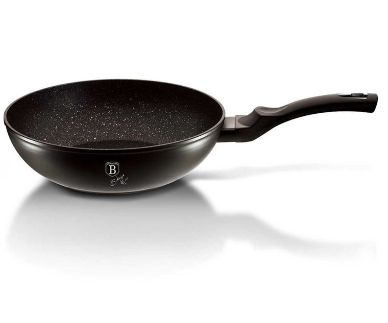 Berlinger Haus, wok granitowy, Black Silver, 28 cm