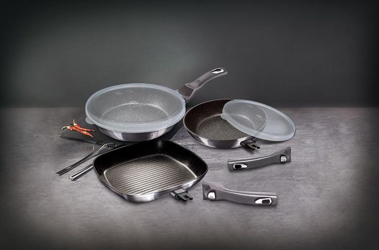 Berlinger Haus, zestaw 3 patelni granitowych, Carbon Pro