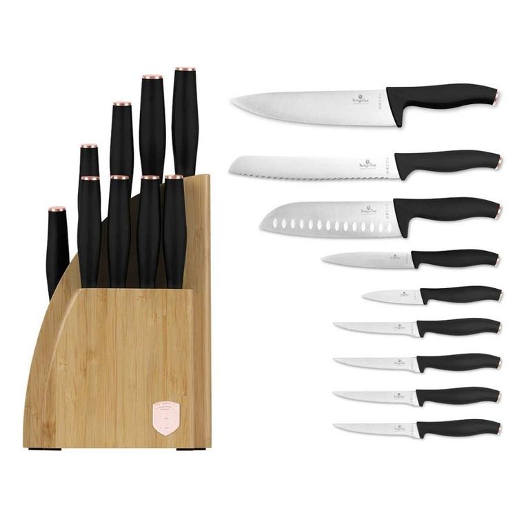 Berlinger Haus, zestaw noży, black rose w bloku bambusowym