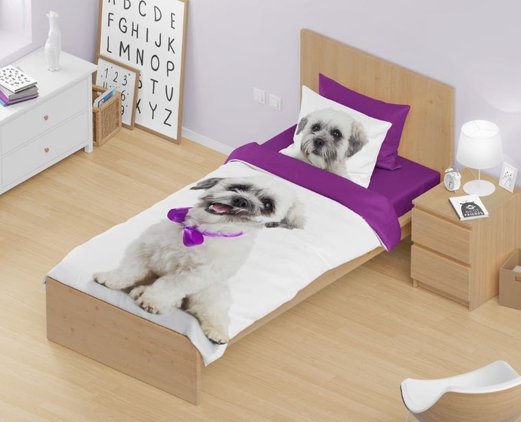 Best Friends, Pies, 2-częściowy komplet pościeli, 140-200 cm