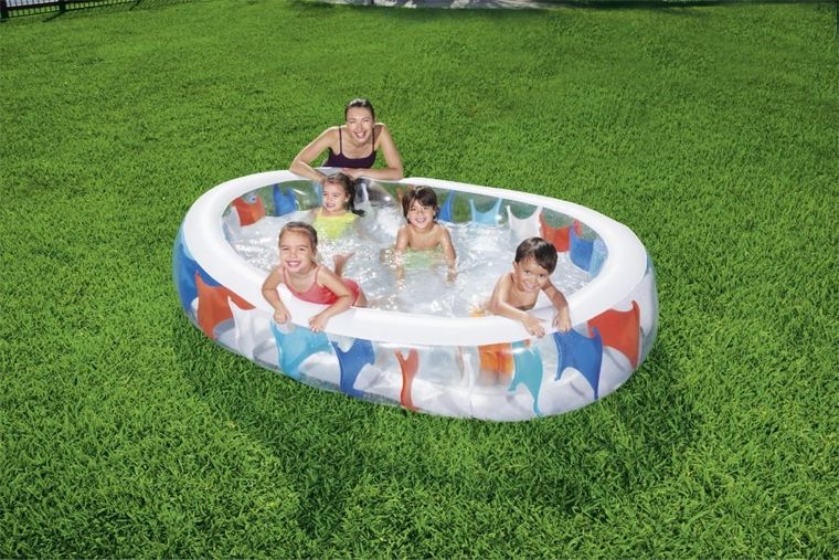 Bestway, basen dmuchany, owlany, fale, 229-152-51 cm, 1 szt.