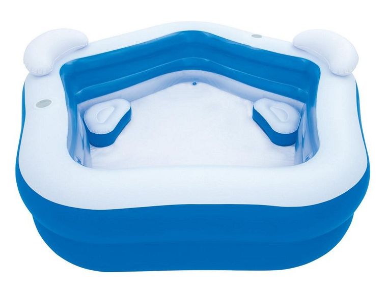 Bestway, basen dmuchany z dwoma siedziskami, pięciokąt, 213-207-69 cm