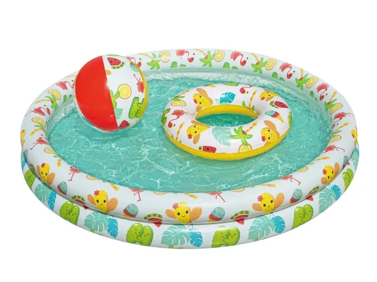Bestway, basen dmuchany z kółkiem i piłką, zestaw do wody, 20-122 cm