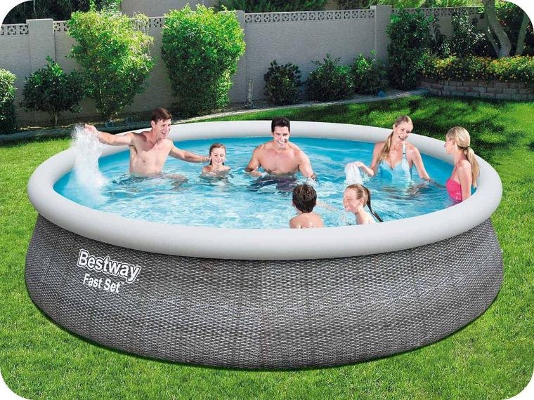 Bestway, basen ogrodowy, rozporowy, zestaw 11w1, 457-107 cm