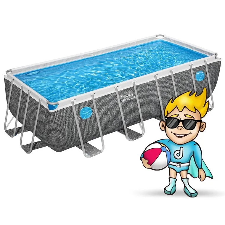Bestway, basen ogrodowy, stelażowy, 10w1, 488-244-122 cm