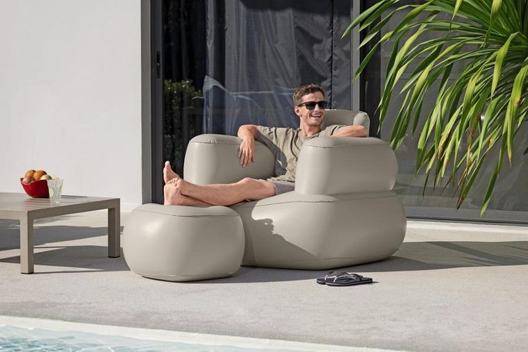 Bestway, dmuchany fotel, jasny