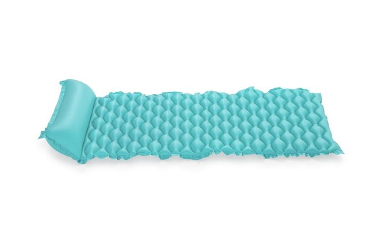 Bestway, dmuchany materac do pływania, zwijany, miętowy, fioletowy, niebieski 213-86 cm