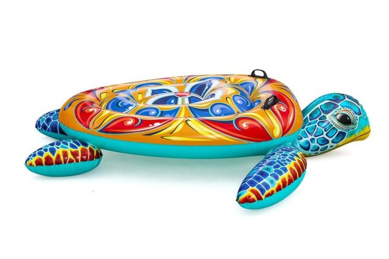 Bestway, dmuchany żółw, materac 186-168 cm