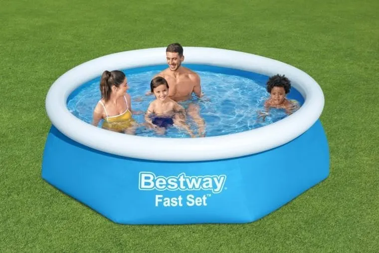 Bestway, Fast Set, basen rozporowy z pompą filtracyjną, 2.44-61 cm
