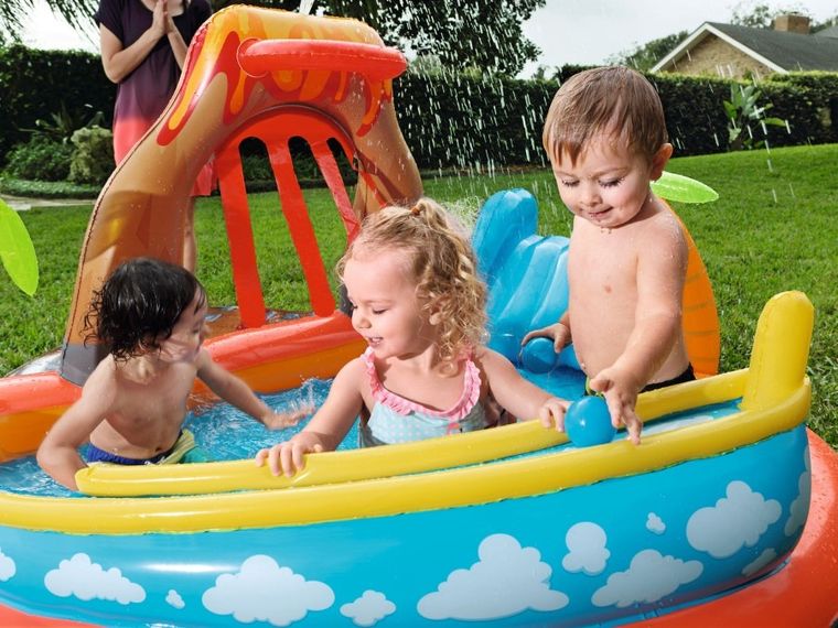 Bestway, Lava Lagoon, dmuchany plac zabaw, 265-265-104 cm