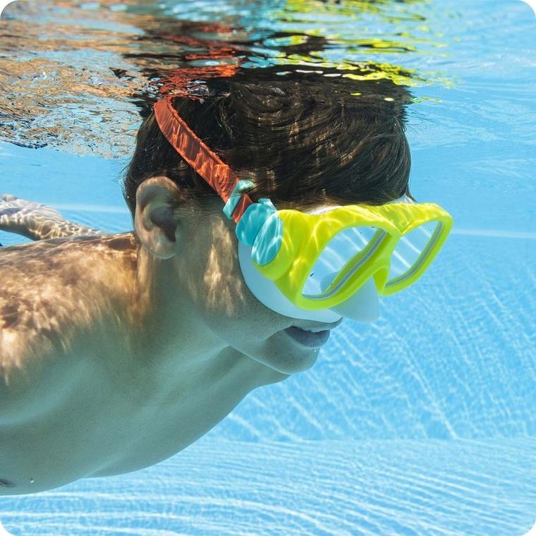 Bestway, maska do pływania, żółto-czerwona