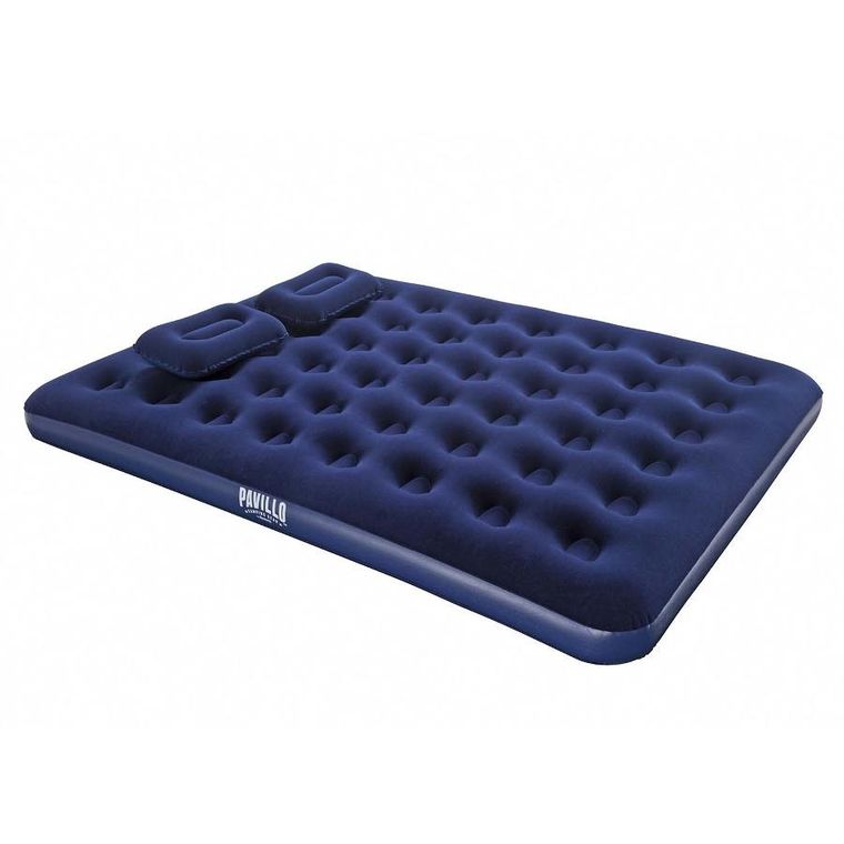 Bestway, materac dmuchany z pompką i poduszkami, 203-152-22 cm