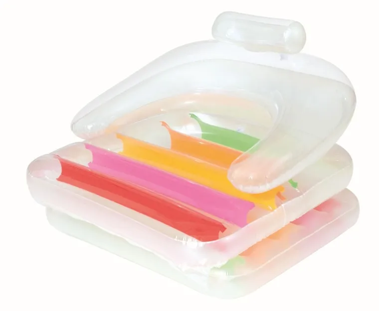 Bestway, materac przeźroczysty z oparciem, 201-89 cm