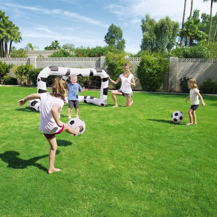 Bestway, nadmuchiwana bramka z piłkami, 213-122-137 cm