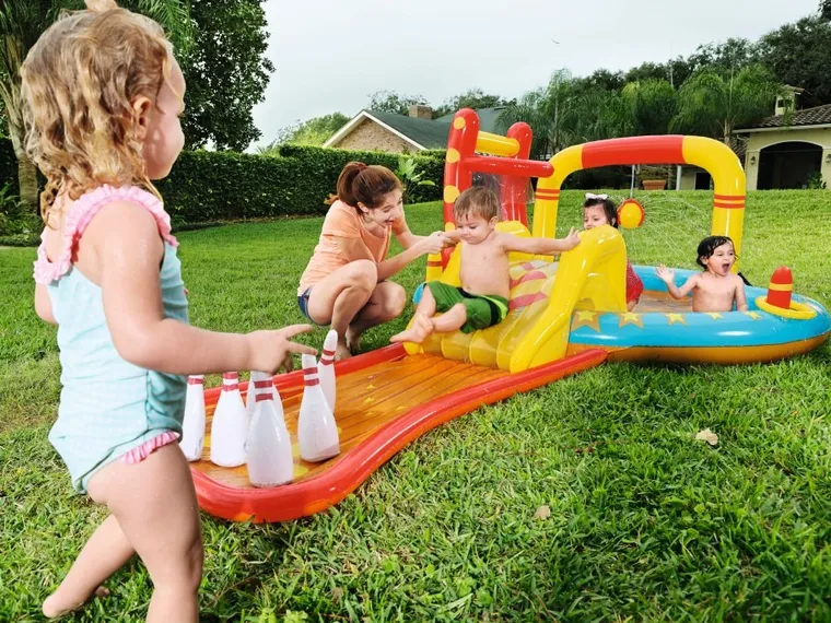 Bestway, Nocny obóz, dmuchany plac zabaw, 435-213-117 cm