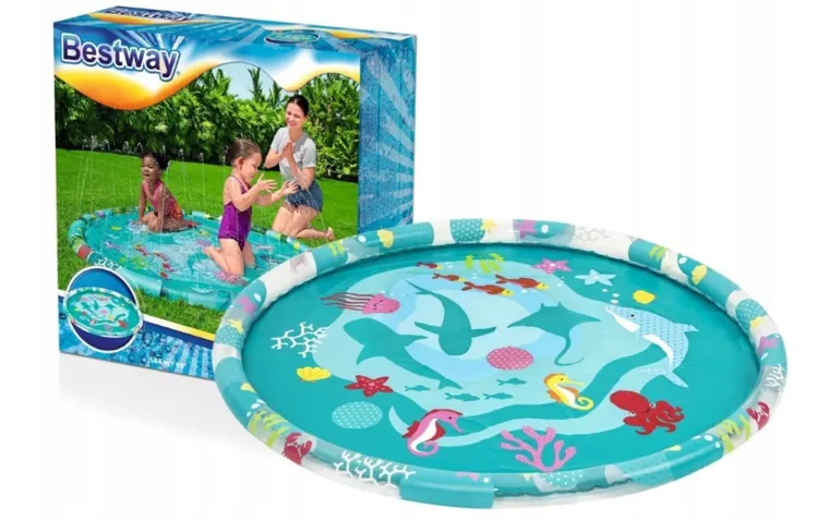Bestway, Splash Pad, dmuchany brodzik, mata z fontanną, 165 cm