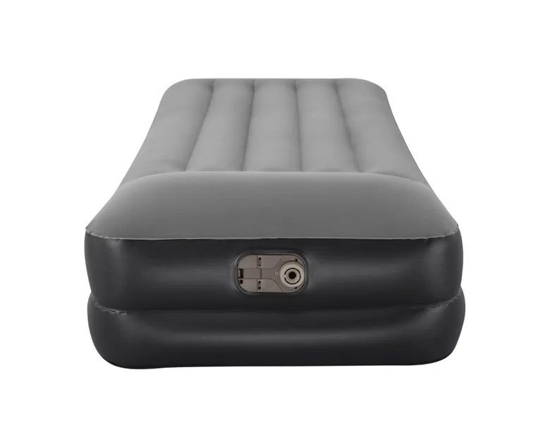 Bestway, Tritech Twin, materac dmuchany turystyczny z wbudowaną pompą powietrza, 191-97-46 cm