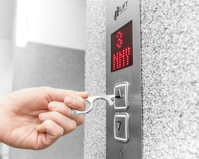 Bezdotykowy dotykacz, srebrny