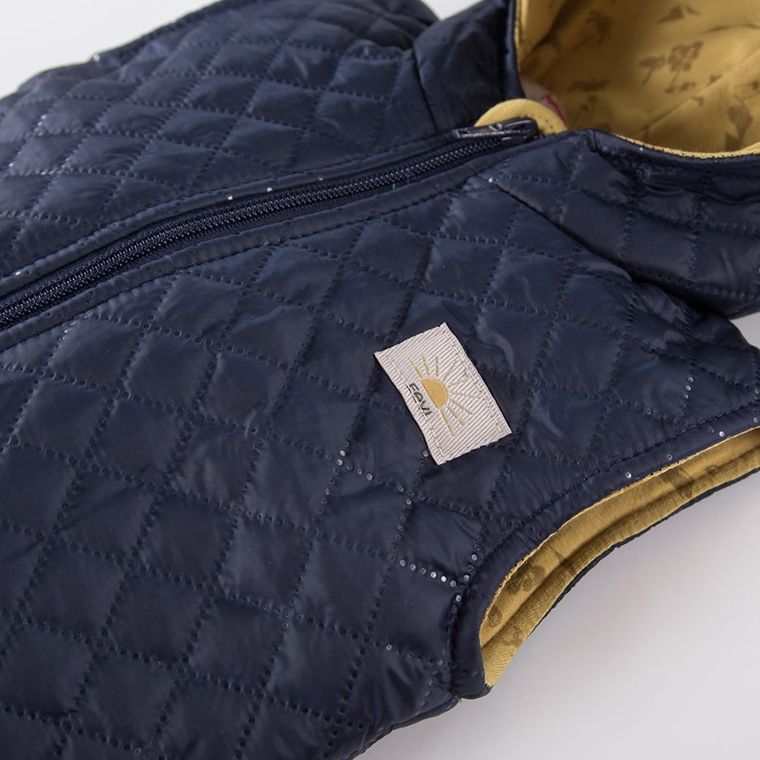 Bezrękawnik chłopięcy, pikowany, granatowy, Eevi