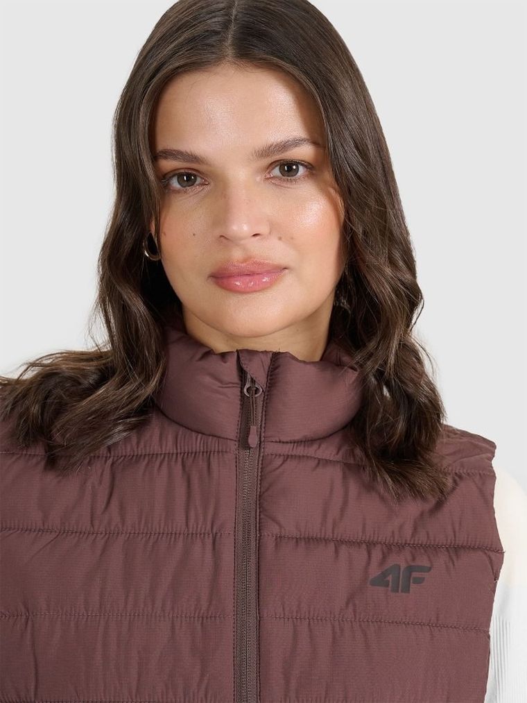 Bezrękawnik damski, brązowy, 4F